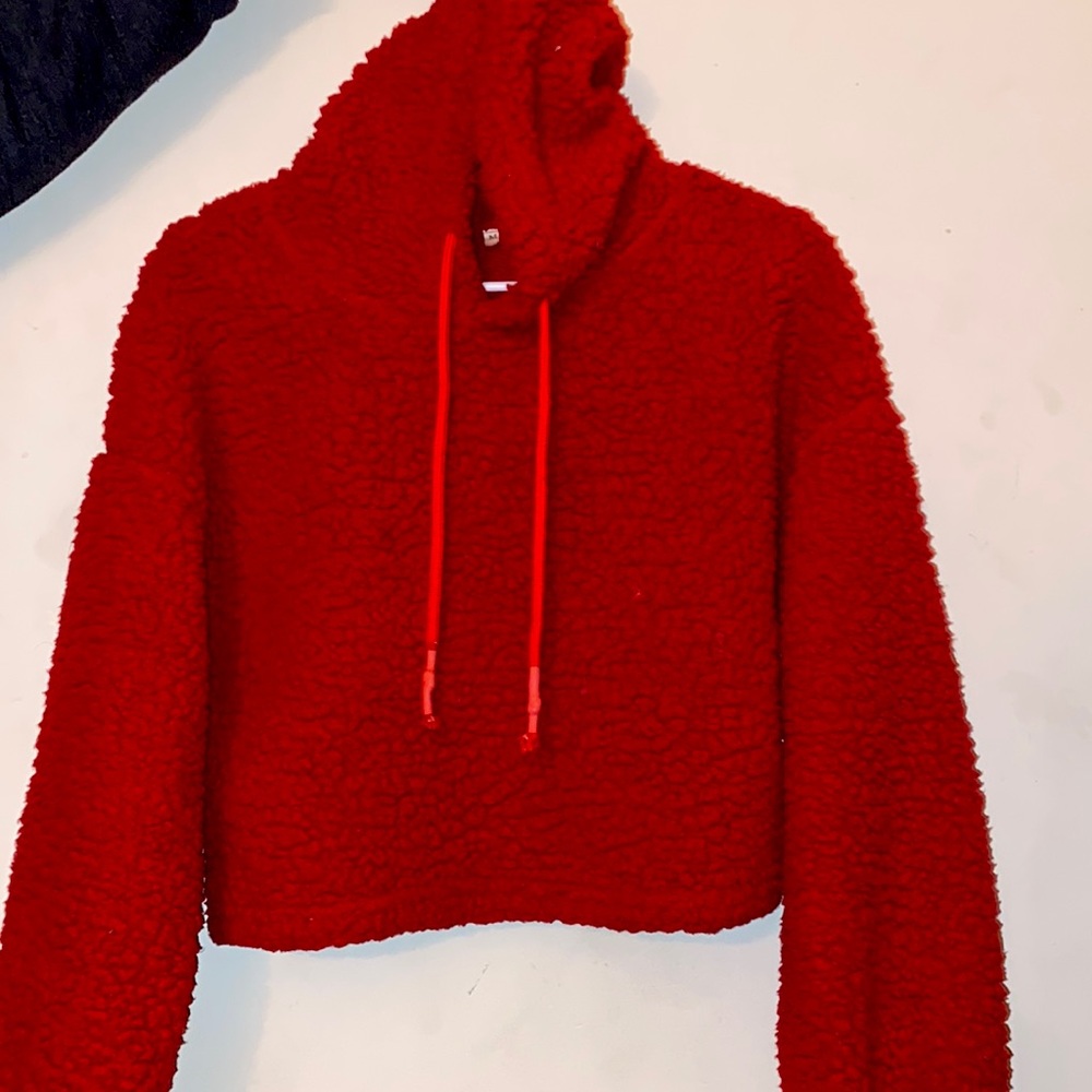 Drawstring Teddy Hoodie
